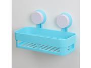 TinkSky Plastic Suction Cup Bathroom Kitchen Corner Storage Rack Organizer Shower Shelf Blue