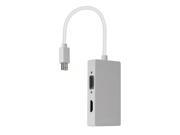 TinkSky Mini Display Port DP to HDMI VGA DVI Male to Female 3 in 1 Adapter Converter for Microsoft Surface Pro 3 2 1 White