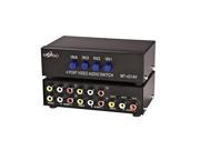 TinkSky MT 431AV 4 Way AV Switch RCA Switcher 4 In 1 Out Composite Video L R Audio Selector