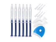 TinkSky 6pcs Home Professional Dental Oral Care Teeth Whitening Bleaching Kit Packed with 6 Whitening Gel 2 Mouth Trays and 1 Whitening Light