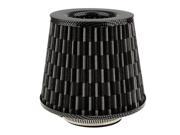 TinkSky Car Air Filter Round Tapered Universal Cold Air Intake Kits Carbon Fiber Black