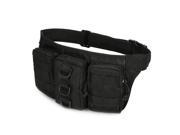 TinkSky Waterproof Fanny Pack Waist Bag Travel Pouch Phone Holder Running Belt With Separate Pockets Adjustable Band For Workout Vacation Hiking Black