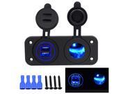 TinkSky Auto Cigarette Lighter Socket 4.2A Dual USB Charger for Car Boat
