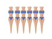 TinkSky 6pcs Novelty Bikini Lady Girl Golf Tees Divot Tools Blue