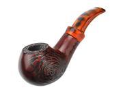 TinkSky FS 8024 Classical Wooden Cigarette Tobacco Smoking Pipe with Carrying Pouch