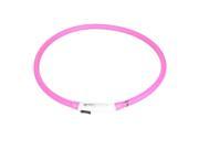 TinkSky Adjustable Rechargeable 4 mode LED Pet Cat Dog Safety Collar Pink