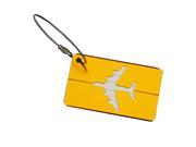 TinkSky Aluminum Airplane Pattern Travel Luggage Baggage Handbag Tag Golden