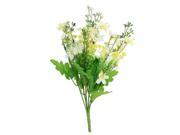 TinkSky Bunch of Artificial Cineraria Flower Bouquet for Home Office Party Decoration White Yellow