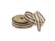 TinkSky 10M 2.5CM Burlap Craft Ribbon for DIY Crafts Party Wedding Gift Package Chocolate