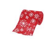 TinkSky 3M 10CM Snowflake Style Burlap Craft Ribbon for DIY Crafts Home Wedding Christmas Decoration Red White