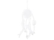 TinkSky Handmade Feather Beads Decorated Wall Hanging Wind Chime Dream Catcher White