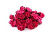 TinkSky 50pcs 3cm Artificial Roses Flower Heads Wedding Decoration Rosy