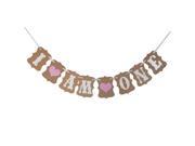 TinkSky I AM ONE LOVE HEART Paper Garland Bunting Banner Rustic Christening Baby Shower Garland Decoration Birthday Party Favors Brown