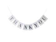 TinkSky THANK YOU Card Paper Bunting Banner Wedding Party Favors White