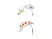 TinkSky 2pcs Artificial Butterfly Orchid Flower Plant Home Decoration Pink White