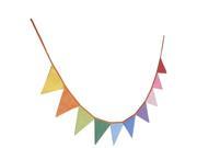 TinkSky 10pcs Polka Dotted Triangle Flags Party Bunting Banners for Decoration