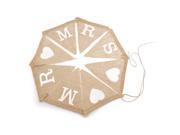 TinkSky 8pcs MR MRS Hessian Burlap Banner Wedding Party Decoration Bunting Brown