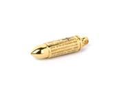 TinkSky Stainless Steel Bullet Shape Bible Cross Necklace Pendant Pill Case Holder Cremation Urn Case Golden