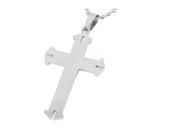 TinkSky Unisex Stainless Steel Cross Crucifix Pendant Necklace Black
