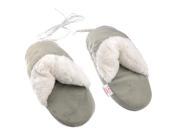 TinkSky Comfortable Washable USB Powered Heating Slippers Warming Backless Slippers Grey