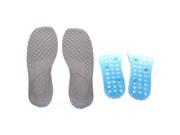 TinkSky 4.5cm 2 Layer Adjustable Height Men s Silicone Invisible Increased Insoles Shoe Lifts Shoe Pads One Pair Blue