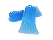 TinkSky 3.7cm 2 Layer Adjustable Height Unisex Half Type Silicone Invisible Increased Insoles Shoe Pads One Pair Blue