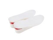 TinkSky Camel Unisex Breathable 6CM Three layer Invisible Increased Insole Elevator Insole Shoe Pad One Pair White