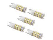 TinkSky LEORX 5pcs G9 AC 200 240V 4W SMD 2835 310 330LM 6000 6500K Ceramic Base 51 LED Light Bulb Lamp White