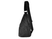 TinkSky Cool Men s Outdoor Sports Casual Canvas Unbalance Backpack Shoulder Bag Crossbody Sling Chest Bag Size L Black