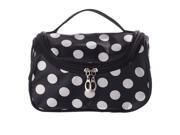 TinkSky Fashion Polka Dotted Women's Zipper Travel Cosmetic Makeup Bag Toiletry Bag Handbag Organizer (Black) TinkSky Fashion Polka Dotted Women's Zipper Travel Cosmetic Makeup Bag Toiletry Bag Handbag Organizer (Black)
