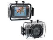 TinkSky 123S 2.0 inch Touch Screen 1.3MP CMOS 10M Waterproof Sports Digital Camera Camcorder with TF Card Slot Black