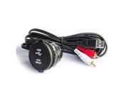 TinkSky Car Dash Mount Installation USB /AUX 1/8 2 RCA Extension Data AV Cable Waterproof TinkSky Car Dash Mount Installation USB /AUX 1/8 2 RCA Extension Data AV Cable Waterproof