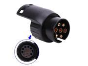 TinkSky 12V 7 To 13 Pin Adapter Electrical Converter Truck Trailer Connector Black