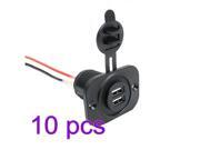 TinkSky 12V Car Motorcycle Dual USB Adapter Cigarette Lighter Socket Power Plug for Cellphone Tablet GPS TinkSky 12V Car Motorcycle Dual USB Adapter Cigarette Lighter Socket Power Plug for Cellphone Tablet GPS