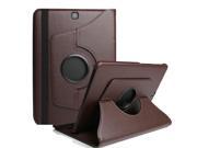 TinkSky PU Leather 360° Rotating Stand Case Cover for Samsung Galaxy Tab A 9.7 Inch SM T550 Tablet ONLY Brown