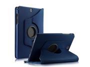 TinkSky PU Leather 360° Rotating Stand Case Cover for Samsung Galaxy Tab A 9.7 Inch SM T550 Tablet ONLY Deep Blue