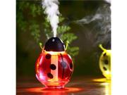 TinkSky Humidifier Portable 360 Degree Rotation Beetle Ultrasonic Humidifier 260ML Mini USB Air Freshener Purifier Mist Maker for Home School Travel Car Red