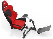 OpenWheeler Advanced Racing Seat Driving Simulator Gaming Chair with Gear Shifter Mount Red Black