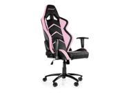 AKRacing Racing Style Gaming Chair with High Backrest Recliner Swivel Tilt Rocker and Seat Height Adjustment Mechanisms Pink PU Leather