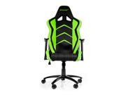 AKRacing Racing Style Gaming Chair with High Backrest Recliner Swivel Tilt Rocker and Seat Height Adjustment Mechanisms Green PU Leather