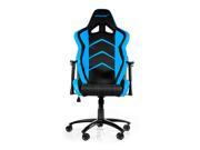 AKRacing Racing Style Gaming Chair with High Backrest Recliner Swivel Tilt Rocker and Seat Height Adjustment Mechanisms Blue PU Leather