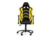 AKRacing Racing Style Gaming Chair with High Backrest Recliner Swivel Tilt Rocker and Seat Height Adjustment Mechanisms Yellow PU Leather