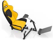 OpenWheeler Advanced Racing Seat Driving Simulator Gaming Chair with Gear Shifter Mount Yellow Black