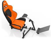 OpenWheeler Advanced Racing Seat Driving Simulator Gaming Chair with Gear Shifter Mount Orange Black