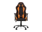AKRacing Nitro Racing Style Gaming Chair with High Backrest Recliner Swivel Tilt Rocker and Seat Height Adjustment Mechanisms. Orange PU Leather