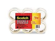 Moving Storage Tape 1.88 X 54.6yds 3 Core Clear 6 Rolls pack By Scotch
