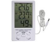 Outside Inside Digital LCD Thermometer Hygrometer with Outdoor Probe Indoor Display Console Min Max Value