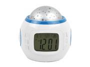 Color Change Starry Night Projection Music Digital Alarm Clock With Backlight Led Nigh Light Calendar Thermometer