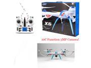 Jjrc H16 Yizhan Tarantula X6 Wide Angle 5mp Camera RC Quadcopter with IOC RC Drone Helicopter (Blue&White)