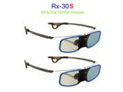 2x Blue 144Hz 3D DLP Link Projector Active Shutter Rechargeable Glasses for BenQ